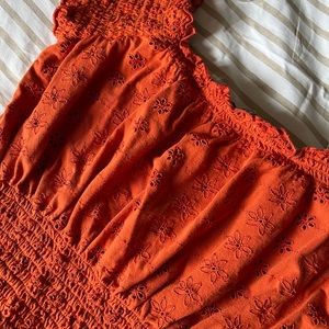 Burnt orange cotton crop top size L